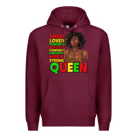 Burgundy black queen quotes juneteenth Premium Hoodie - texasbilliewilder