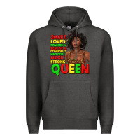 Charcoal Heather black queen quotes juneteenth Premium Hoodie - texasbilliewilder