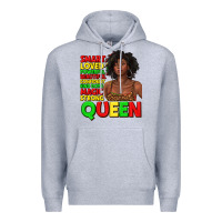 Heather Grey black queen quotes juneteenth Premium Hoodie - texasbilliewilder