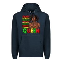 Navy black queen quotes juneteenth Premium Hoodie - texasbilliewilder