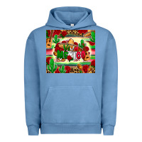 Pigment Pebble Blue viva mexico Urban Hoodie - Zillion Design Studio