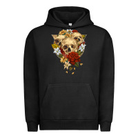 Pigment Black Triangle Flower Skeletons Urban Hoodie - RanaPortraitStore