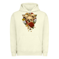 Pigment Pistachio Triangle Flower Skeletons Urban Hoodie - RanaPortraitStore