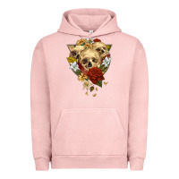 Pigment Salmon Triangle Flower Skeletons Urban Hoodie - RanaPortraitStore