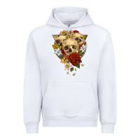 White Triangle Flower Skeletons Urban Hoodie - RanaPortraitStore