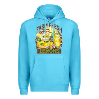 Ocean Blue farm fresh lemons Premium Hoodie - Zillion Design Studio