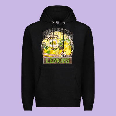 Farm Fresh Lemons Premium Hoodie Designed By Zillion Design Studio