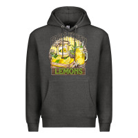 Charcoal Heather farm fresh lemons Premium Hoodie - Zillion Design Studio