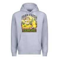 Heather Grey farm fresh lemons Premium Hoodie - Zillion Design Studio
