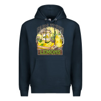 Navy farm fresh lemons Premium Hoodie - Zillion Design Studio