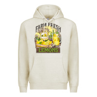 Oatmeal Heather farm fresh lemons Premium Hoodie - Zillion Design Studio