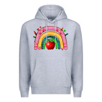 Heather Grey school rainbow Premium Hoodie - Zillion Design Studio