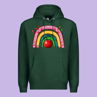 School Rainbow Premium Hoodie Designed By Zillion Design Studio
