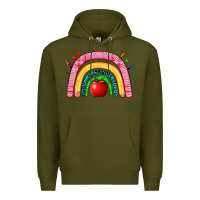 Army Green school rainbow Premium Hoodie - Zillion Design Studio