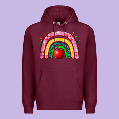 School Rainbow Premium Hoodie Designed By Zillion Design Studio