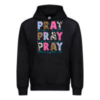 Black pray on it pray over it pray throught it Urban Hoodie - texasbilliewilder