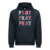 Navy pray on it pray over it pray throught it Urban Hoodie - texasbilliewilder