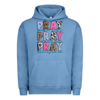 Pigment Pebble Blue pray on it pray over it pray throught it Urban Hoodie - texasbilliewilder