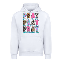 White pray on it pray over it pray throught it Urban Hoodie - texasbilliewilder