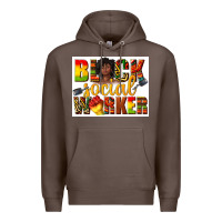 Coffee black social worker Premium Hoodie - texasbilliewilder
