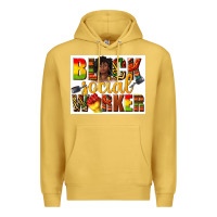 Antique Gold black social worker Premium Hoodie - texasbilliewilder