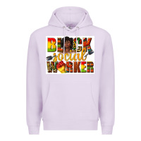 Lilac black social worker Premium Hoodie - texasbilliewilder