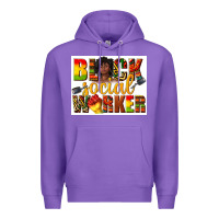 Purple black social worker Premium Hoodie - texasbilliewilder