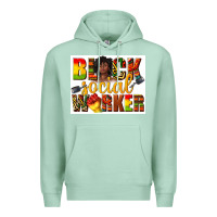 Seafoam black social worker Premium Hoodie - texasbilliewilder