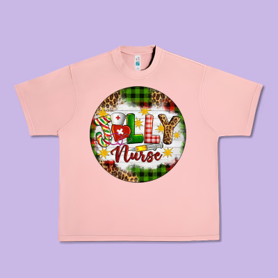 Christmas Jolly Nurse Urban Heavy Tee Designed By Artiststas