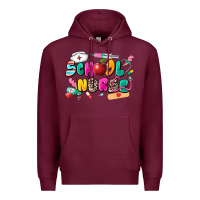 Burgundy school nurse Premium Hoodie - Zillion Design Studio