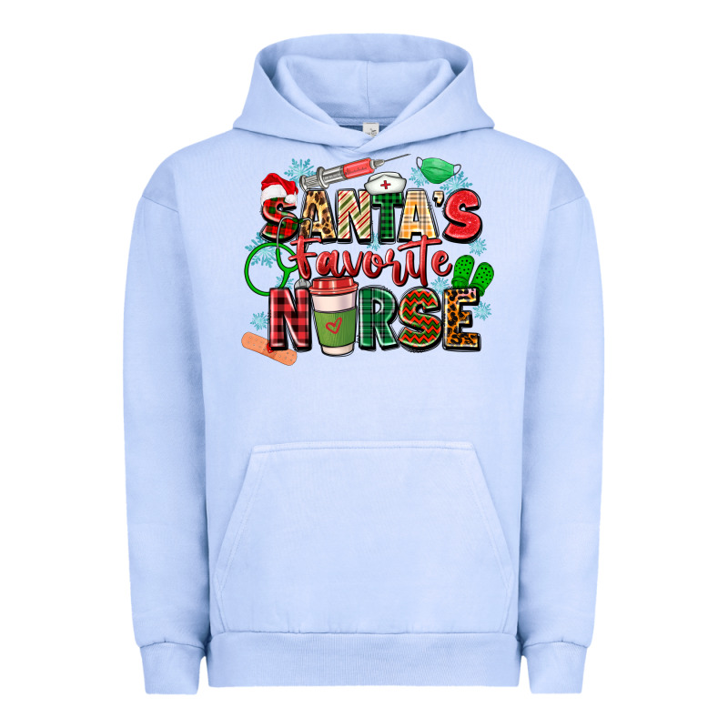 Santa's Favorite Nurse Urban Hoodie by Zillion Design Studio | Teevron