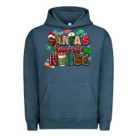 Pigment Midnight Navy santa's favorite nurse Urban Hoodie - Zillion Design Studio