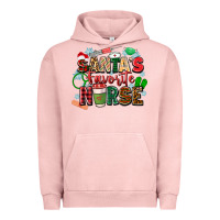 Pigment Salmon santa's favorite nurse Urban Hoodie - Zillion Design Studio