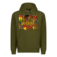 Army Green black social worker Premium Hoodie - texasbilliewilder