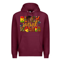 Burgundy black social worker Premium Hoodie - texasbilliewilder