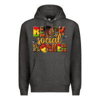 Charcoal Heather black social worker Premium Hoodie - texasbilliewilder