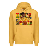 Mustard black social worker Premium Hoodie - texasbilliewilder