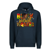 Navy black social worker Premium Hoodie - texasbilliewilder