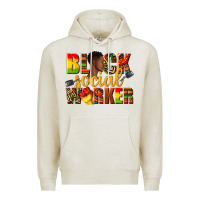 Oatmeal Heather black social worker Premium Hoodie - texasbilliewilder