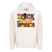Pale Pink black social worker Premium Hoodie - texasbilliewilder