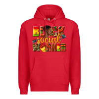 Red black social worker Premium Hoodie - texasbilliewilder