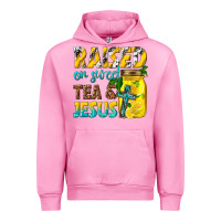 Fuchsia Pink raised on sweet tea and jesus Urban Hoodie - texasbilliewilder