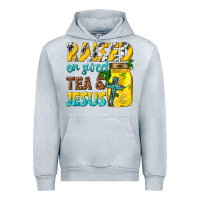 Heather Grey raised on sweet tea and jesus Urban Hoodie - texasbilliewilder