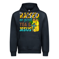 Navy raised on sweet tea and jesus Urban Hoodie - texasbilliewilder