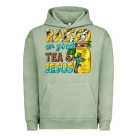 Pigment Oil Green raised on sweet tea and jesus Urban Hoodie - texasbilliewilder