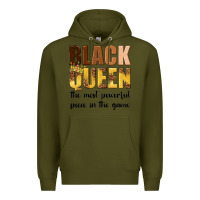Army Green black queen the most powerful piece in the game Premium Hoodie - texasbilliewilder