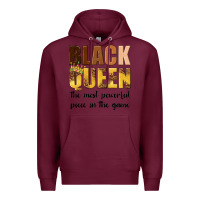 Burgundy black queen the most powerful piece in the game Premium Hoodie - texasbilliewilder