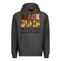Charcoal Heather black queen the most powerful piece in the game Premium Hoodie - texasbilliewilder