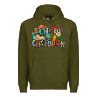 Army Green school custodian Premium Hoodie - Zillion Design Studio