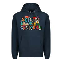 Navy school custodian Premium Hoodie - Zillion Design Studio